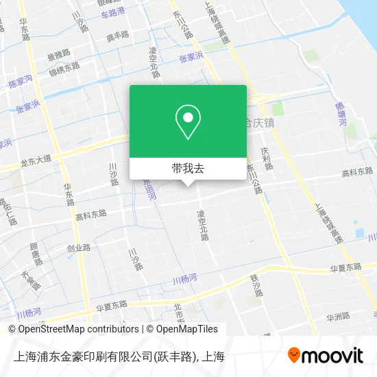 上海浦东金豪印刷有限公司(跃丰路)地图