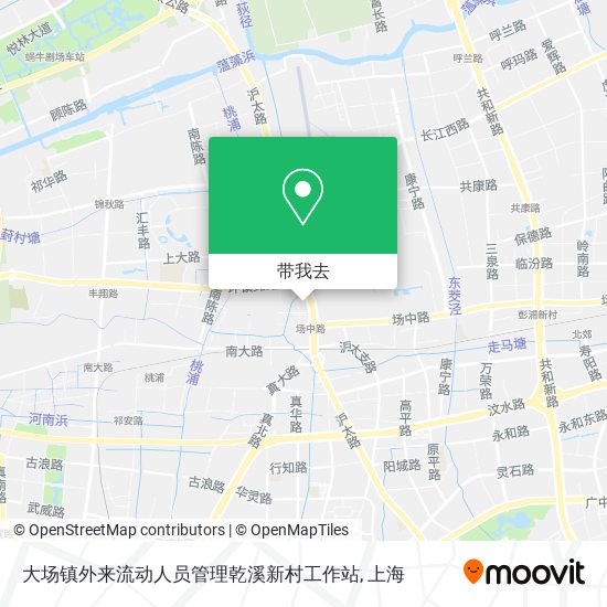 大场镇外来流动人员管理乾溪新村工作站地图