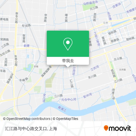 汇江路与中心路交叉口地图