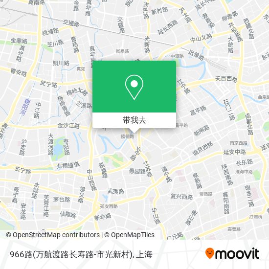 966路(万航渡路长寿路-市光新村)地图