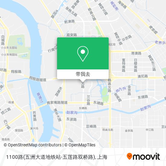 1100路(五洲大道地铁站-五莲路双桥路)地图
