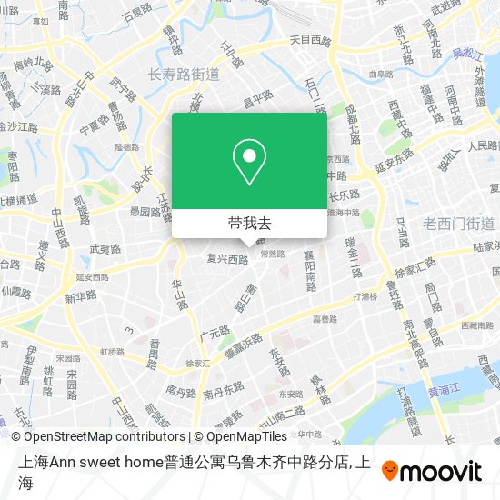 上海Ann sweet home普通公寓乌鲁木齐中路分店地图