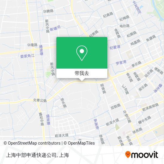 上海中部申通快递公司地图