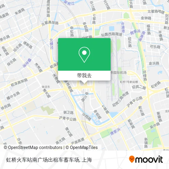虹桥火车站南广场出租车蓄车场地图