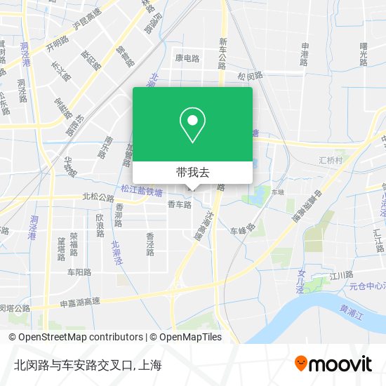 北闵路与车安路交叉口地图