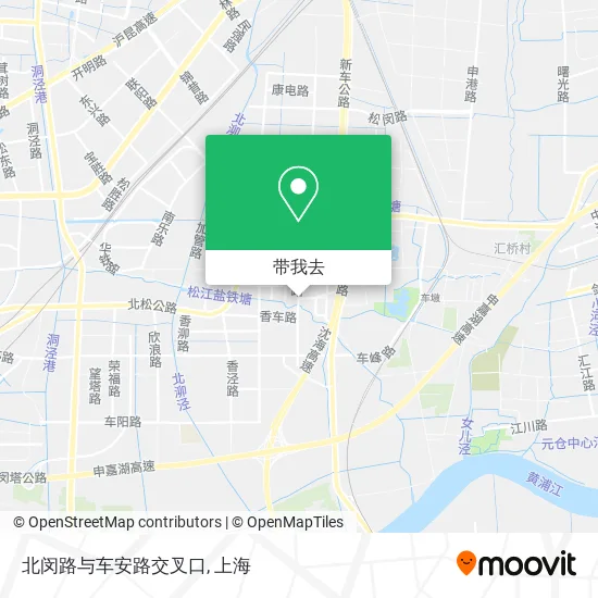 北闵路与车安路交叉口地图
