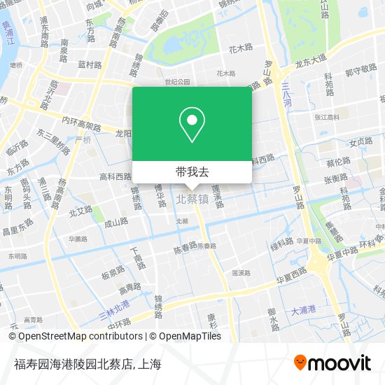福寿园海港陵园北蔡店地图