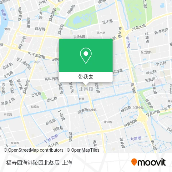 福寿园海港陵园北蔡店地图