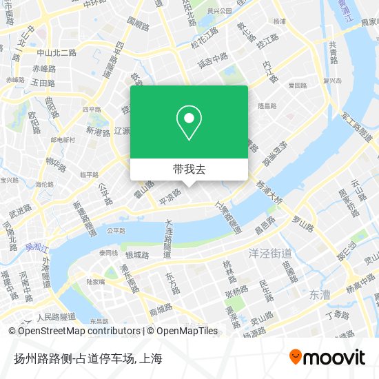 扬州路路侧-占道停车场地图