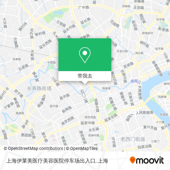 上海伊莱美医疗美容医院停车场出入口地图