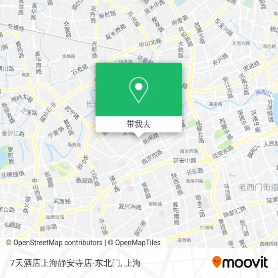 7天酒店上海静安寺店-东北门地图