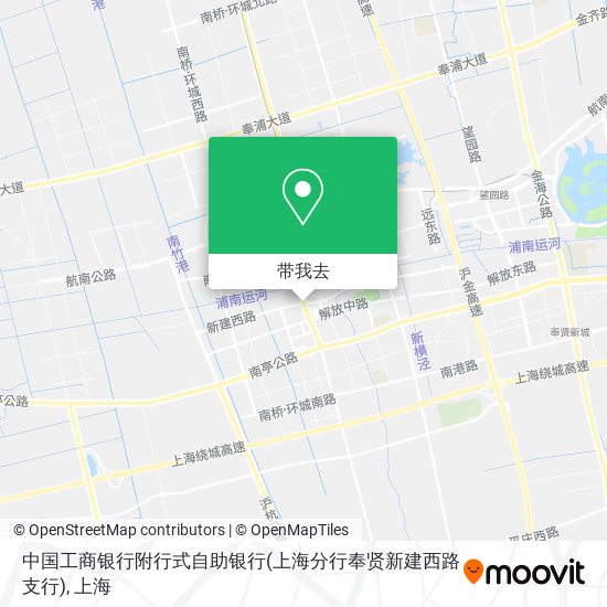 中国工商银行附行式自助银行(上海分行奉贤新建西路支行)地图