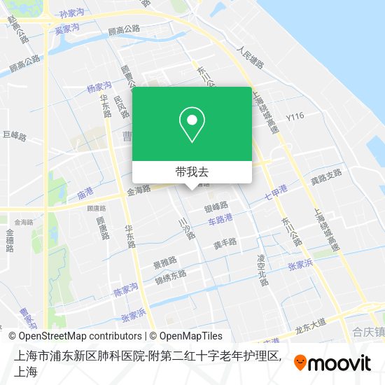 上海市浦东新区肺科医院-附第二红十字老年护理区地图