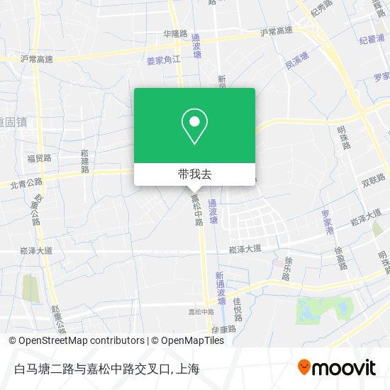 白马塘二路与嘉松中路交叉口地图