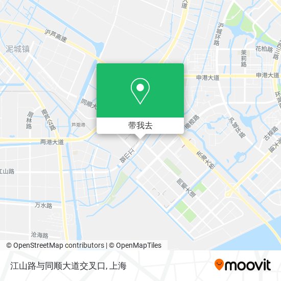 江山路与同顺大道交叉口地图