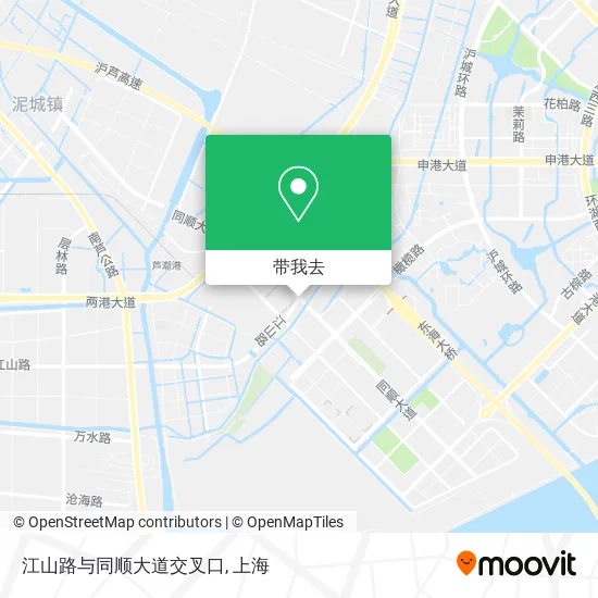江山路与同顺大道交叉口地图