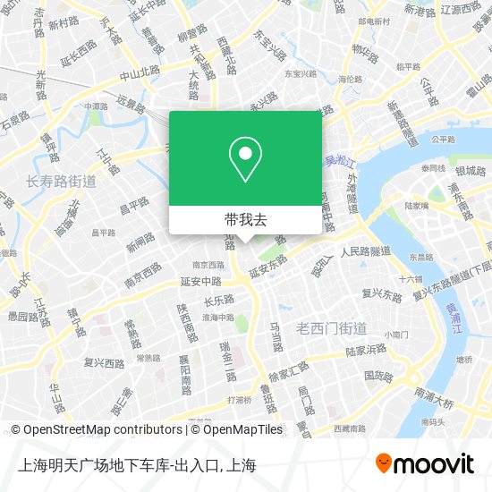 上海明天广场地下车库-出入口地图