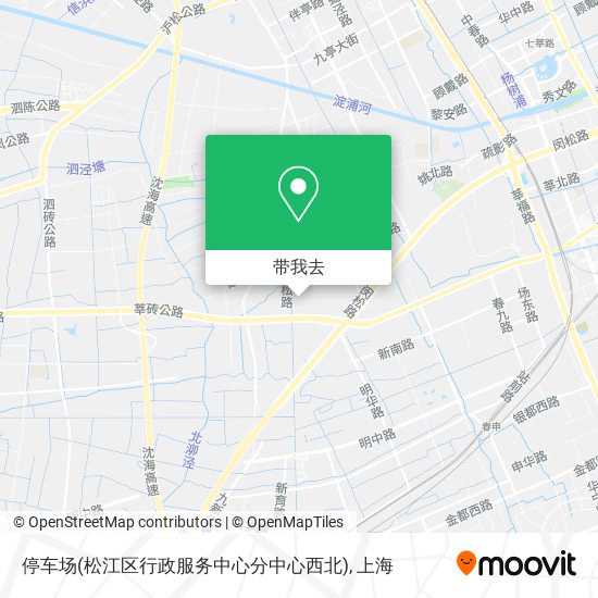 停车场(松江区行政服务中心分中心西北)地图