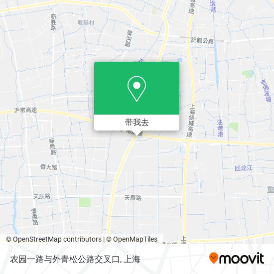 农园一路与外青松公路交叉口地图