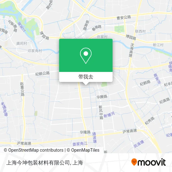 上海今坤包装材料有限公司地图