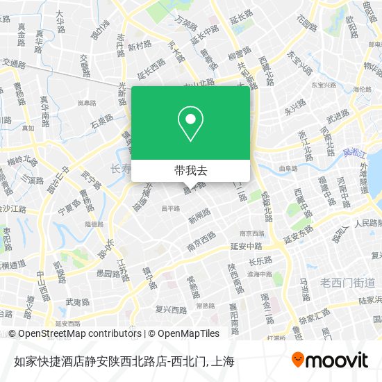 如家快捷酒店静安陕西北路店-西北门地图