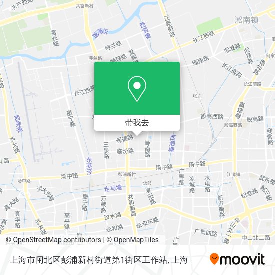 上海市闸北区彭浦新村街道第1街区工作站地图