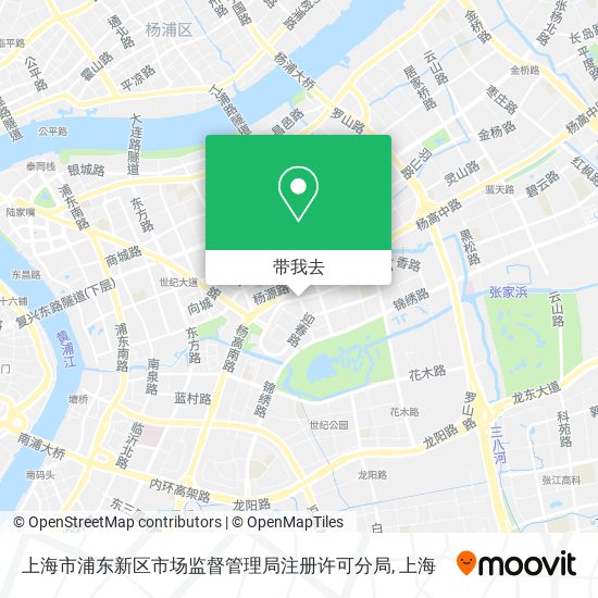 上海市浦东新区市场监督管理局注册许可分局地图