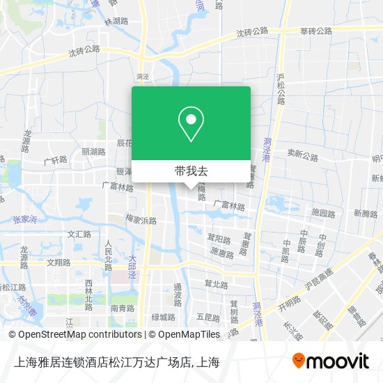 上海雅居连锁酒店松江万达广场店地图