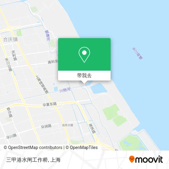 三甲港水闸工作桥地图