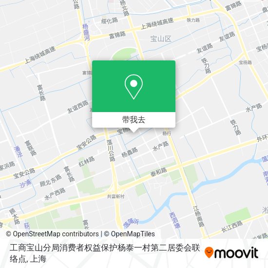 工商宝山分局消费者权益保护杨泰一村第二居委会联络点地图
