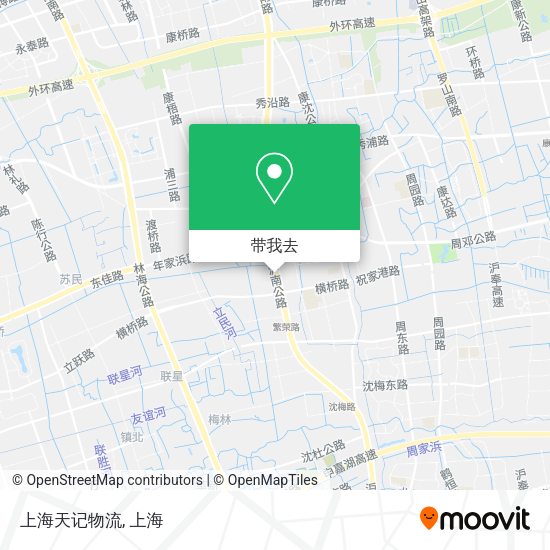 上海天记物流地图
