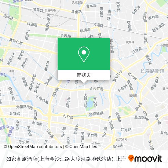 如家商旅酒店(上海金沙江路大渡河路地铁站店)地图