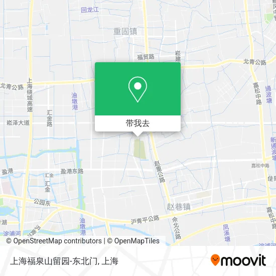 上海福泉山留园-东北门地图