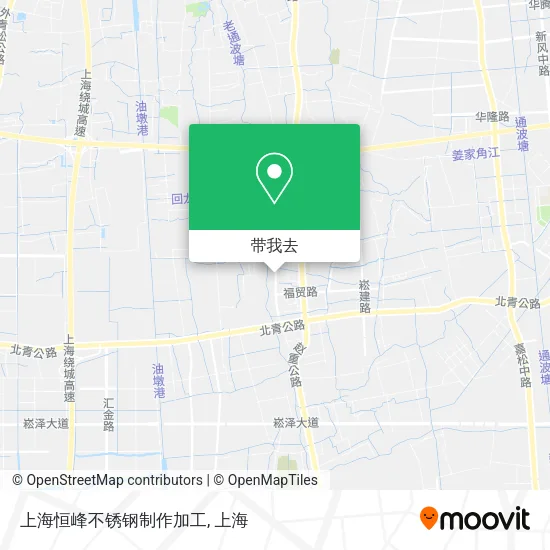 上海恒峰不锈钢制作加工地图