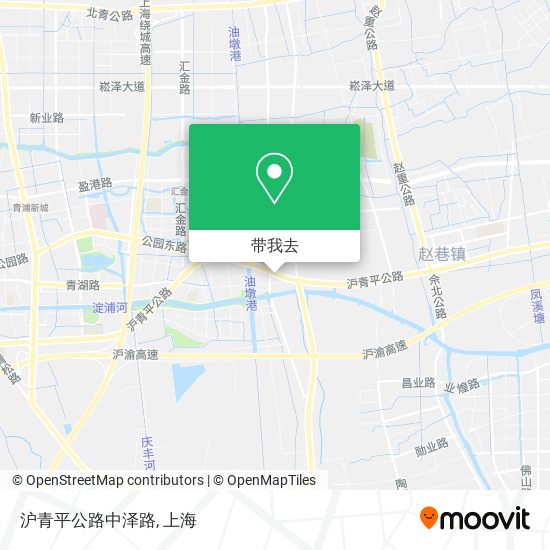 沪青平公路中泽路地图