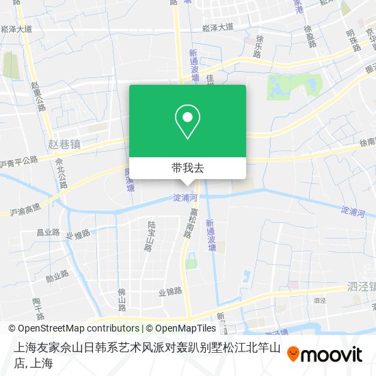 上海友家佘山日韩系艺术风派对轰趴别墅松江北竿山店地图