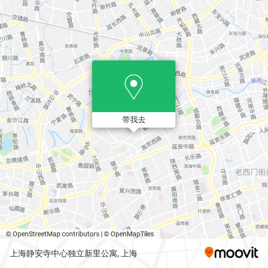 上海静安寺中心独立新里公寓地图