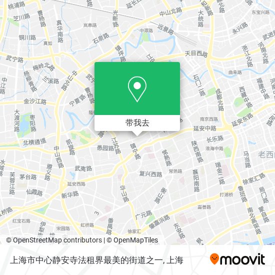 上海市中心静安寺法租界最美的街道之一地图