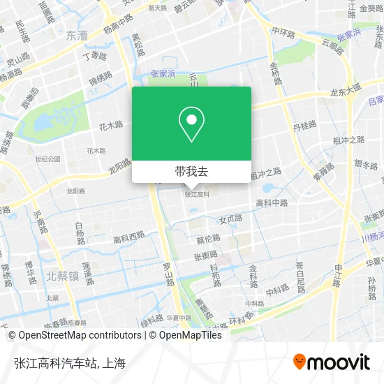 张江高科汽车站地图