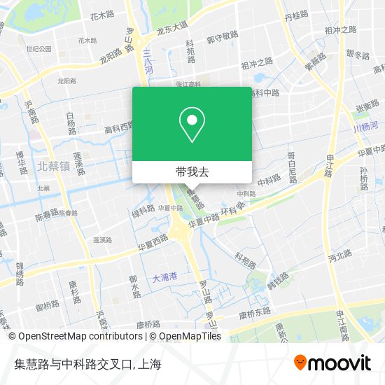 集慧路与中科路交叉口地图