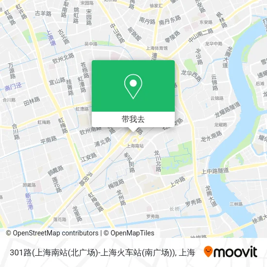 301路(上海南站(北广场)-上海火车站(南广场))地图