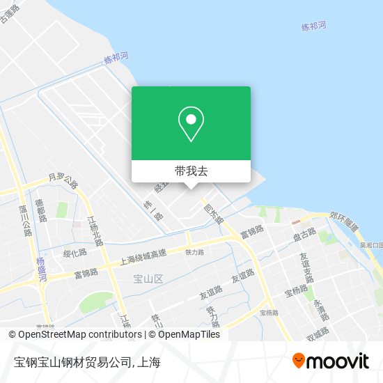 宝钢宝山钢材贸易公司地图