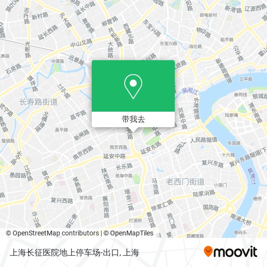 上海长征医院地上停车场-出口地图