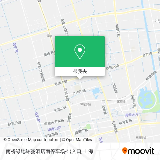 南桥绿地铂骊酒店南停车场-出入口地图