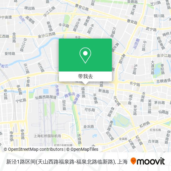 新泾1路区间(天山西路福泉路-福泉北路临新路)地图