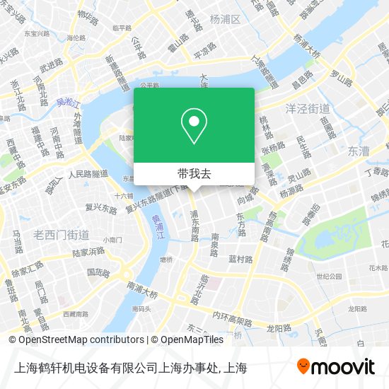 上海鹤轩机电设备有限公司上海办事处地图