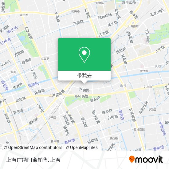 上海广纳门窗销售地图