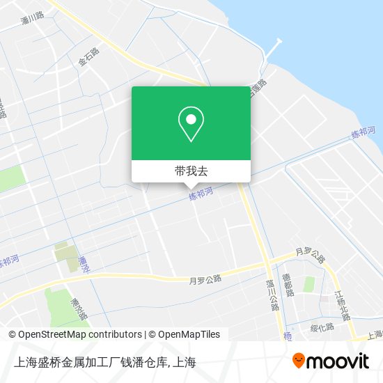 上海盛桥金属加工厂钱潘仓库地图