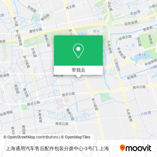 上海通用汽车售后配件包装分拨中心-3号门地图
