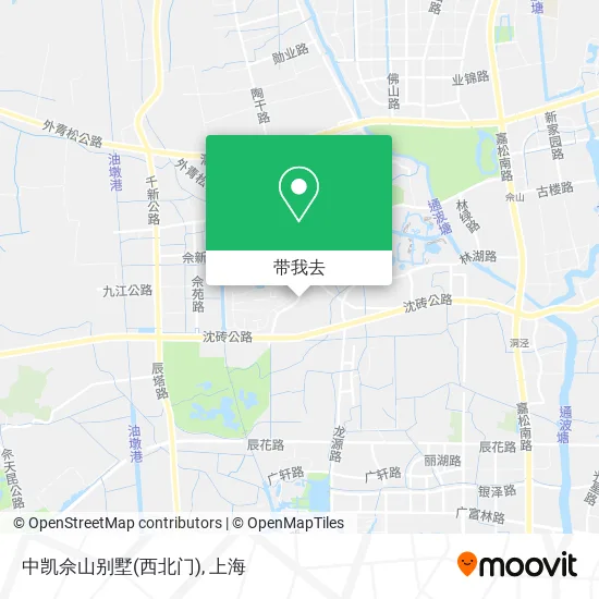 中凯佘山别墅(西北门)地图